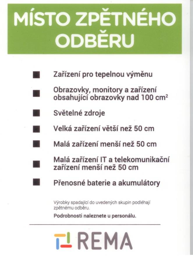 Obec Hostovlice zřídila pro všechny občany veřejné místo zpětného odběru elektrozařízení od 1.11.2021.