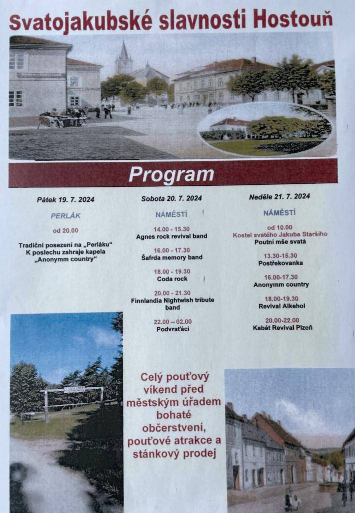 Pouťové Svatojakubské slavnosti v Hostouni
