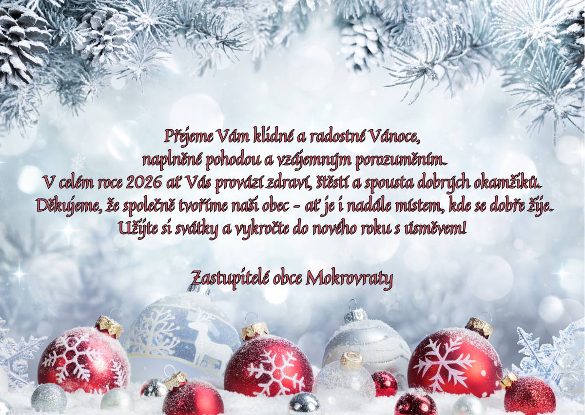 Přání klidných a radostných Vánoc