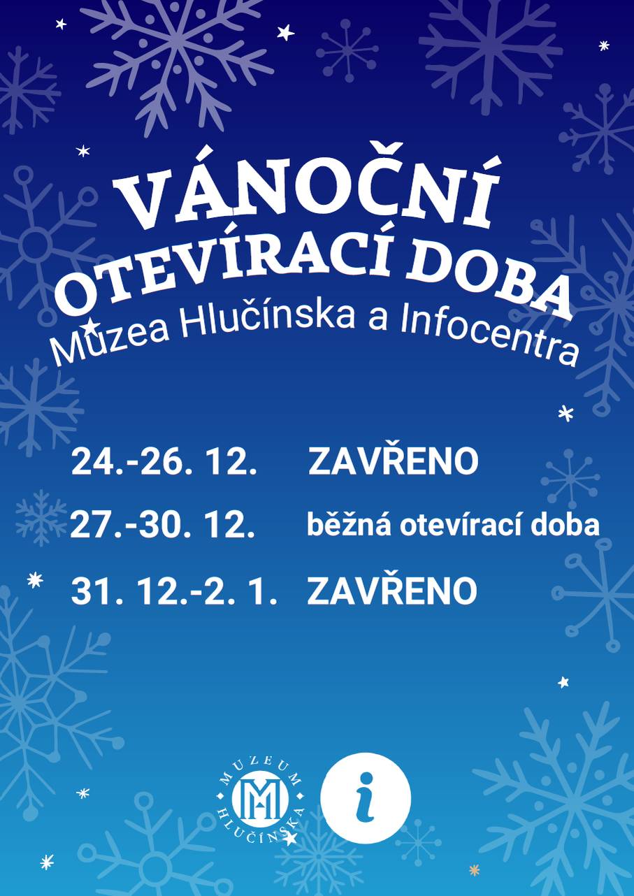 Muzeum Hlučínska a Turistické informační centrum Hlučín upravuje svou otevírací dobu během vánočních svátků a na přelomu roku. Návštěvníci by měli věnovat pozornost následujícímu rozpisu, aby svou návštěvu plánovali s předstihem.   Zavřeno zůstane ve dnech 24. až 26. prosince, tedy od Štědrého dne až po druhý svátek vánoční. Běžná otevírací doba bude platit mezi svátky, konkrétně od 27. do 30. prosince. Na závěr roku a v novém roce, tedy od 31. prosince do 2. ledna, bude mít muzeum i infocentrum opět zavřeno.  #hlucin #mestohlucin #ichlucin #muzeumhlucinska #vanoce #svatky