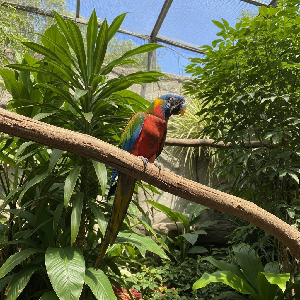 Oznamujeme, že v okolí Vinice se pohybuje barevný papoušek.