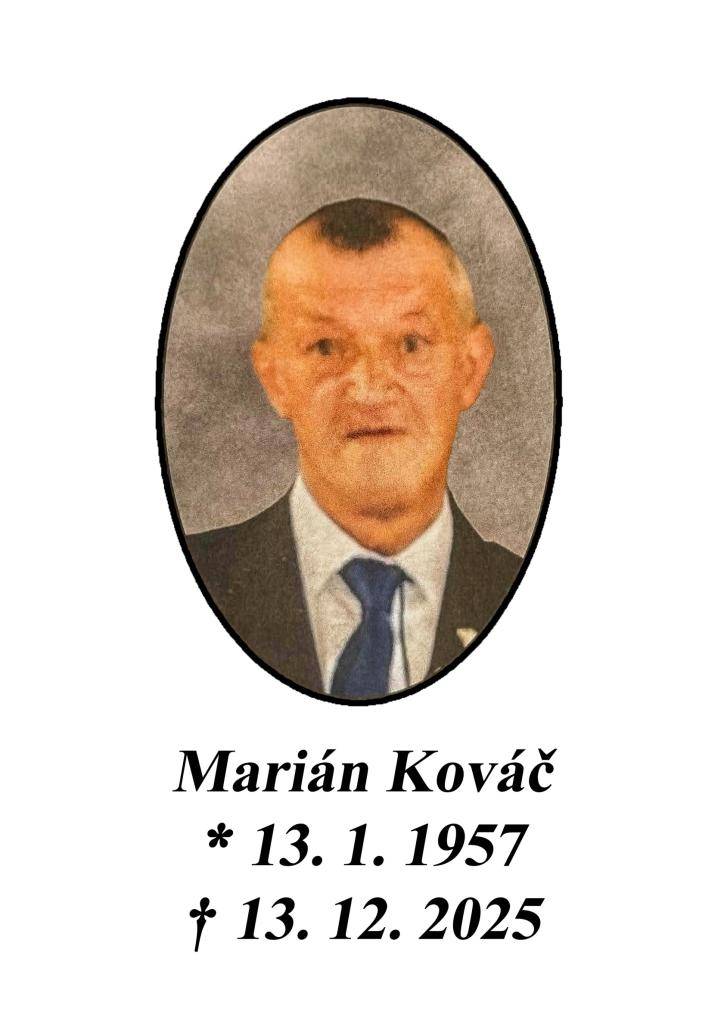 Posledná rozlúčka sa uskutoční 16. 12. o 13.00 hod. v dome smútku v Liptovskej Tepličke.