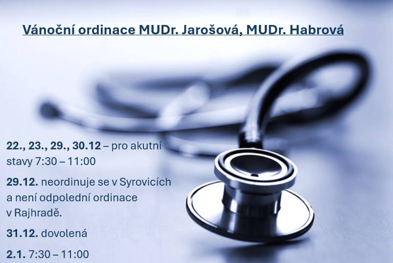 Informace o ordinační době