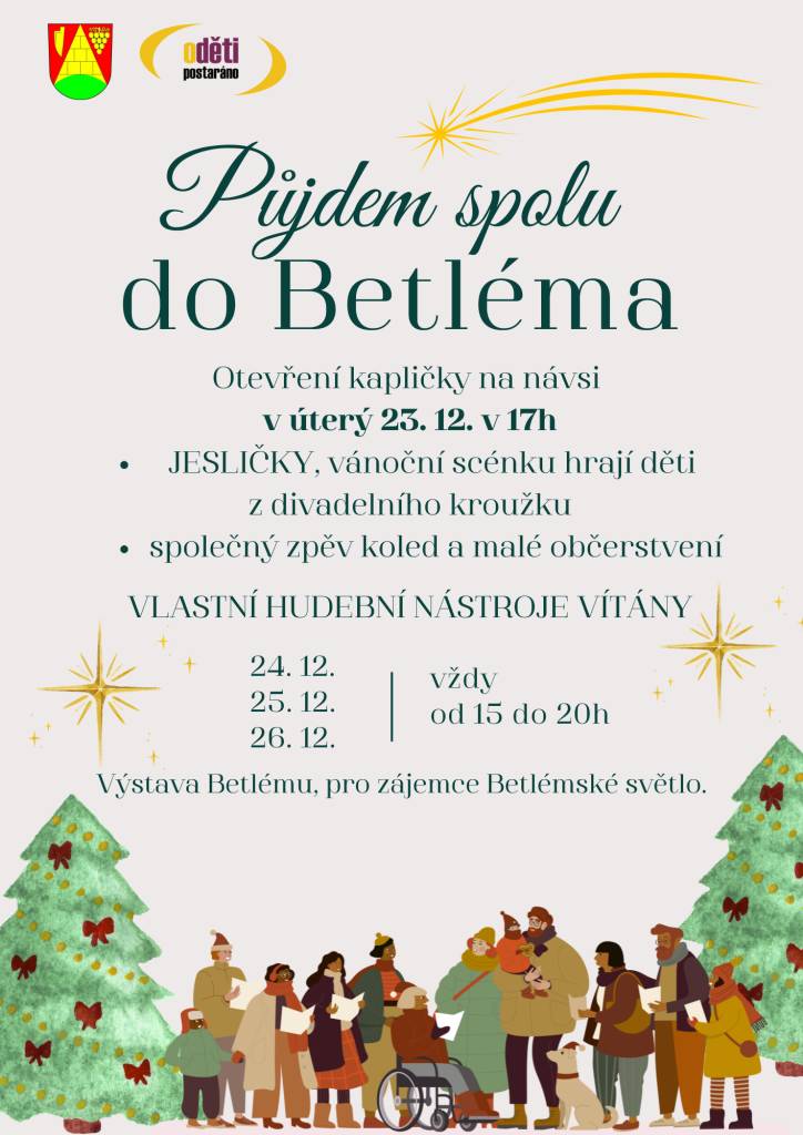 Otevření kapličky na návsi v úterý 23. 12. 2025 v 17:00.  Vlastní hudební nástroje vítány.