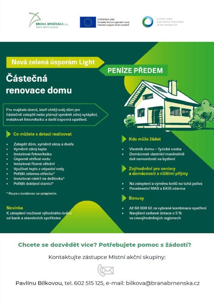 který se opět otevírá 20. února 2025. Program je nyní dostupný pro všechny domácnosti a nabízí až 500 000 Kč na částečné zateplení, výměnu oken, dveří či instalaci fotovoltaiky.