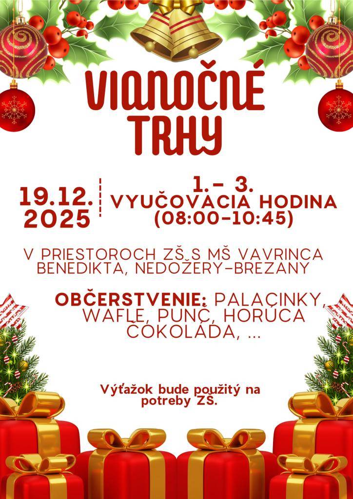 Pozvánka Základnej školy s materskou školou Vavrinca Benedikta Nedožery-Brezany.