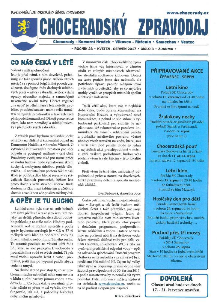 Květen - Červen    Pro stažení dokumentu klikněte na odkaz v příloze.