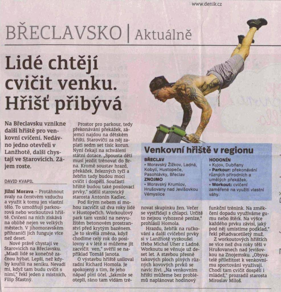 Lidé chtějí cvičit venku