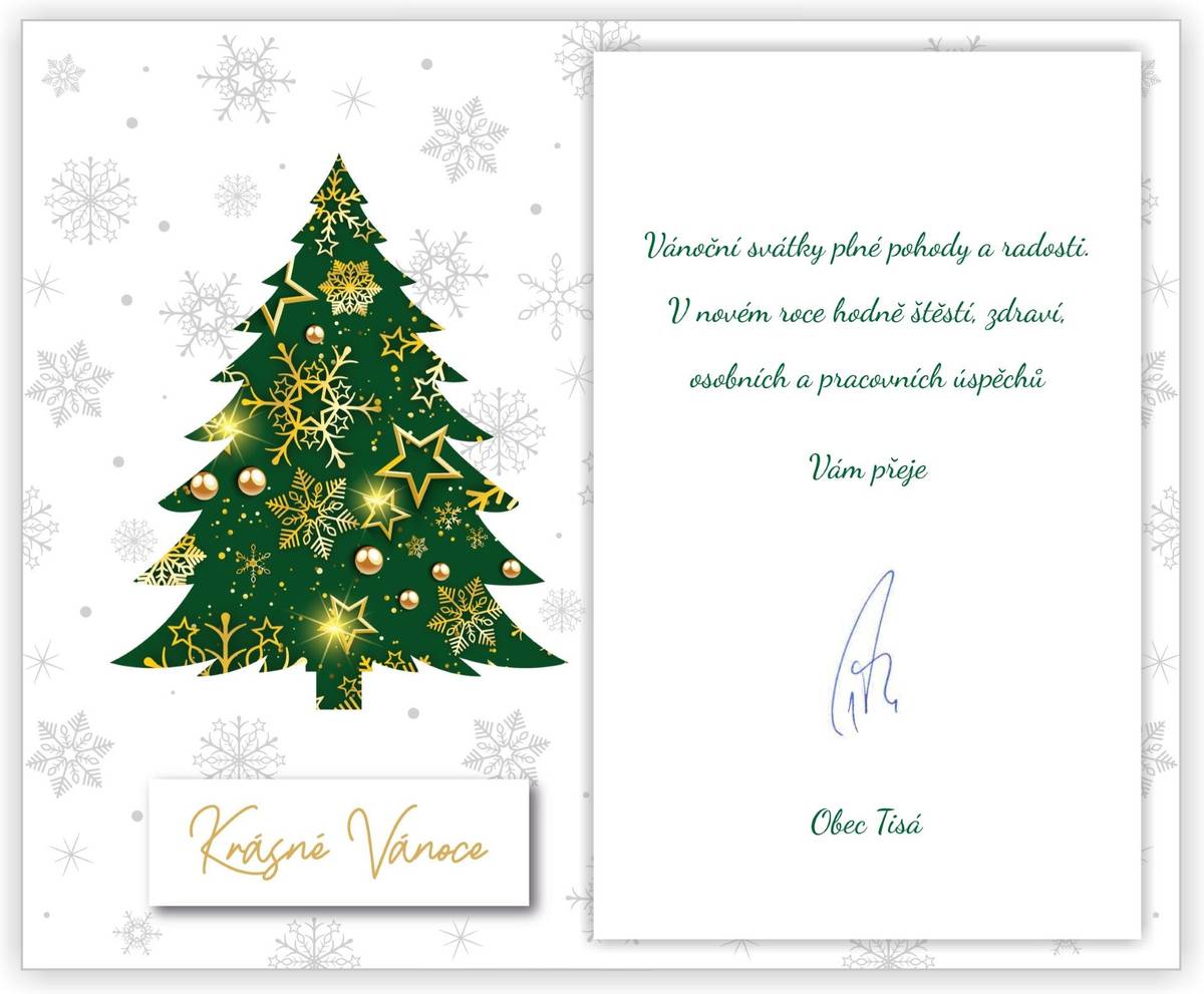Obecní úřad Tisá si dovoluje oznámit, že od 22.12.2025 do 2.1.2026 bude pro veřejnost UZAVŘEN.