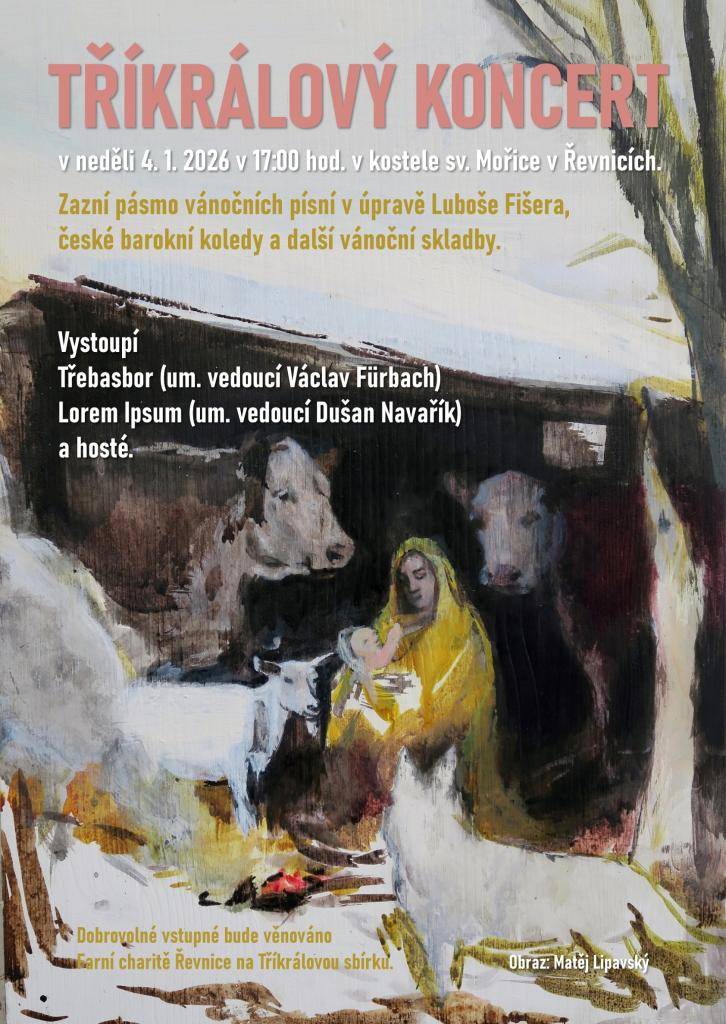 Tříkrálový koncert v neděli 4.1.2026 v kostele sv. Mořice v Řevnicích