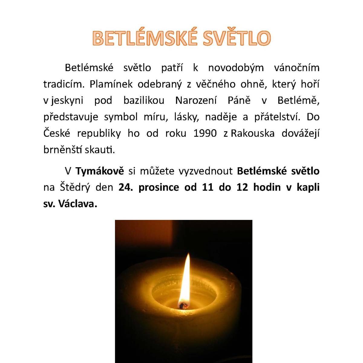 Betlémské světlo