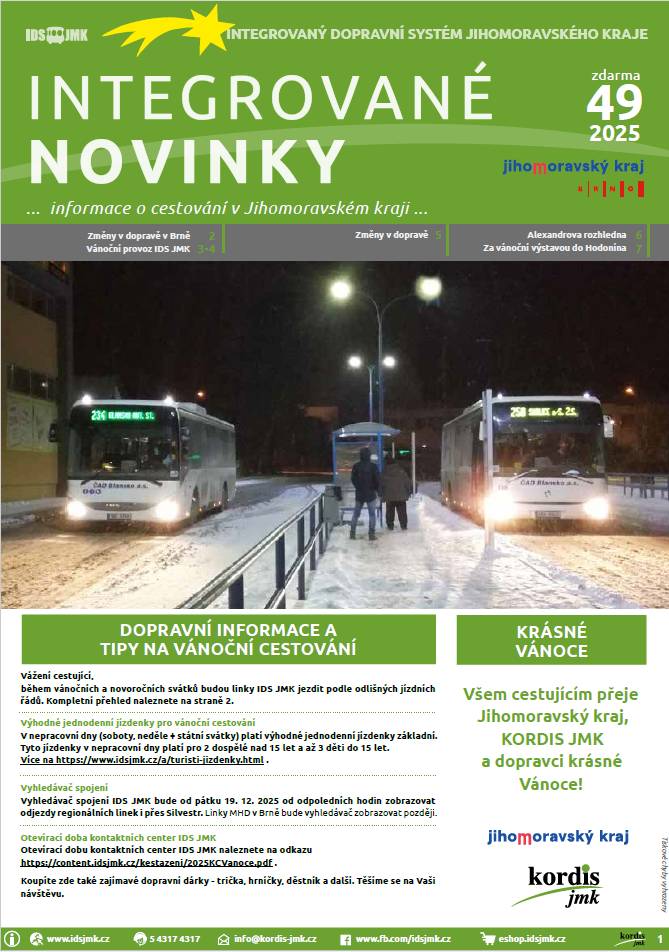 Informace o cestování v Jihomoravském kraji...