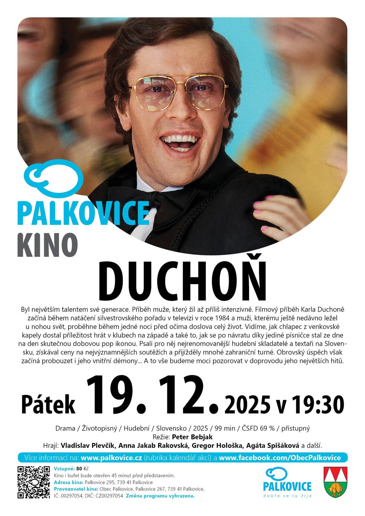 Pátek 19.12.2025 v 19:30 Vstupné 80 Kč