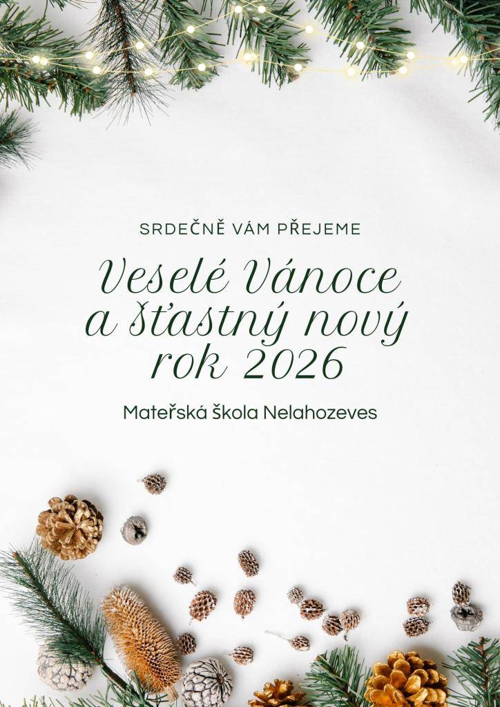 Přejeme všem dětem, rodičům i přátelům školky krásné Vánoce plné radosti a do nového roku hodně zdraví, úsměvů a pohody.