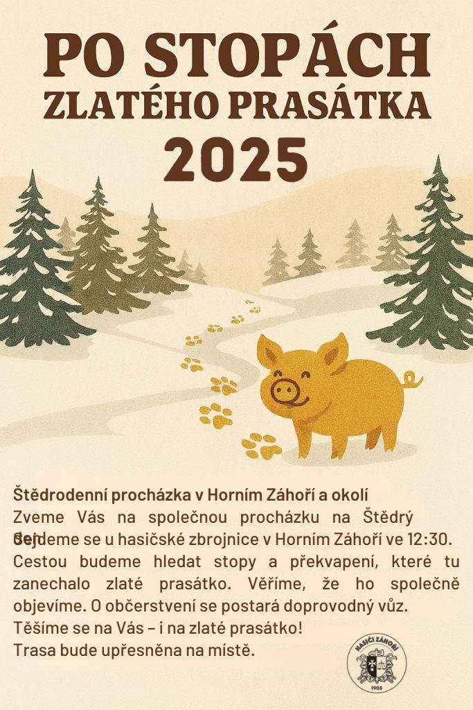 Kdy: 24. 12. 2025 12:30  Kde: Záhoří u hasičské zbrojnice