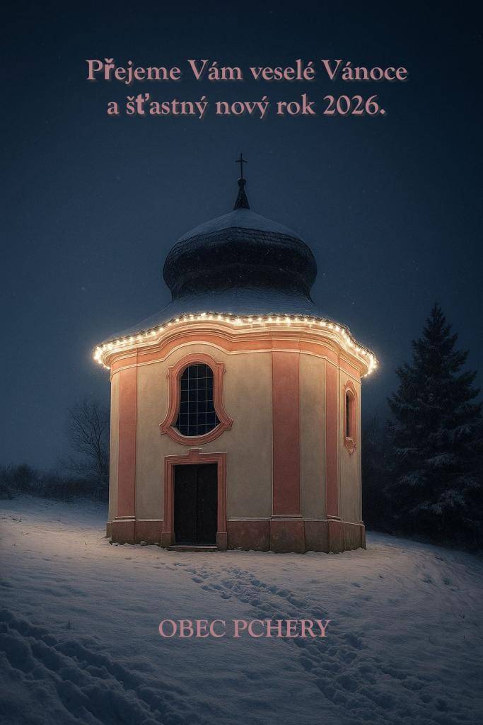 Vážení spoluobčané,     přejeme Vám klidné a radostné prožití vánočních svátků. Do nového roku pevné zdraví, úspěch a štěstí. Děkujeme Vám za spolupráci, podporu i sousedskou soudržnost.     S úctou starostka obce,   místostarostové a pracovníci obecního úřadu Pchery.