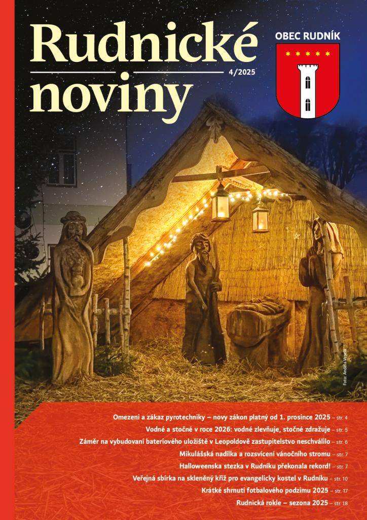 Vyšlo 4 číslo Rudnických novin v roce 2025.