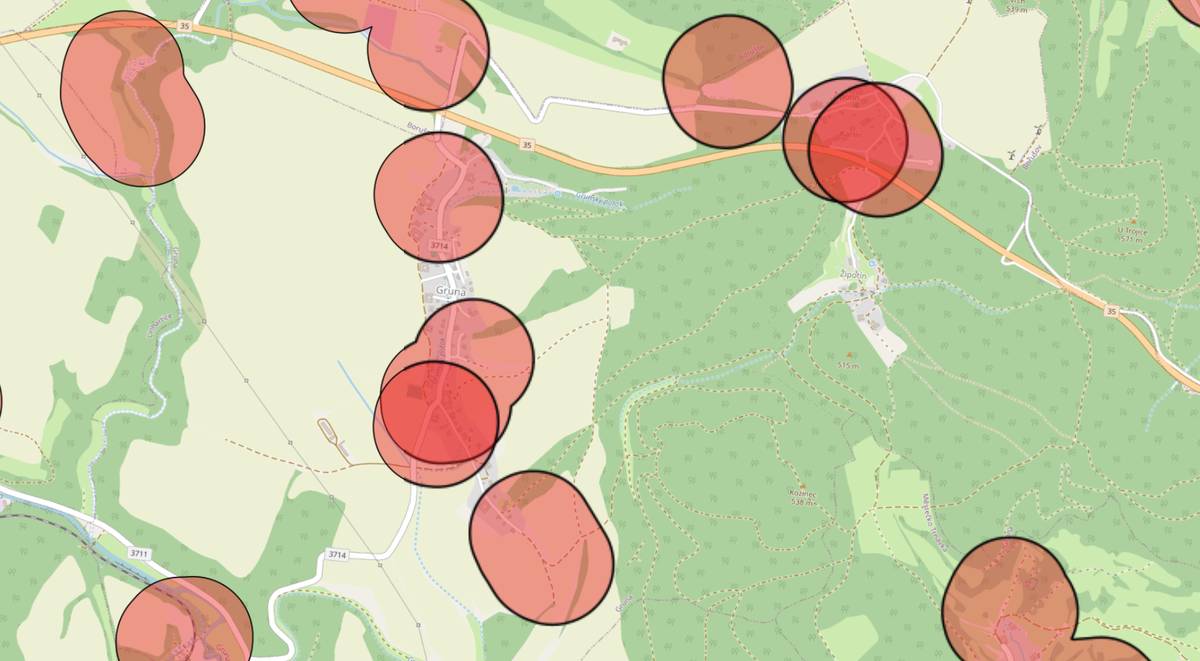 Tímto Vám oznamujeme, že od 1. prosince 2025 platí nová právní úrava, která zakazuje používání zábavní pyrotechniky v tzv. zakázaných zónách. V příloze je mapa zakázaných zón v obci Gruna a Žipotín (zabarveno červeně). Děkujeme, že budete toto nařízení dodržovat.