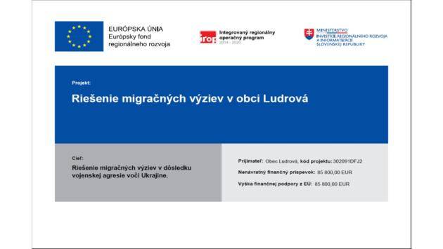 Riešenie migračných výziev v obci Ludrová