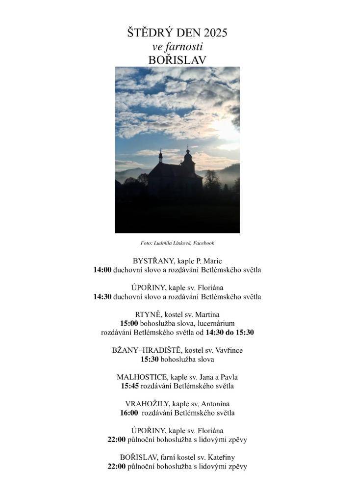 Farnost Bořislav Vás zve ....