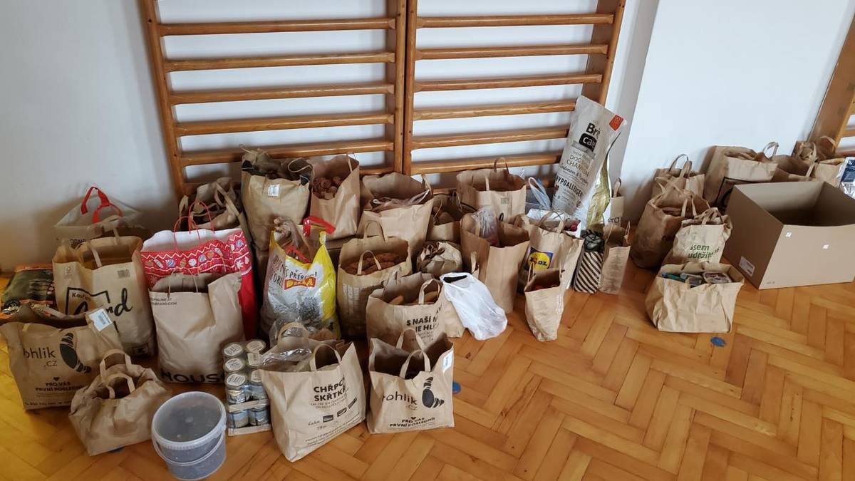 Sbírka krmení pro zvířátka v útulcích a záchranných stanicích