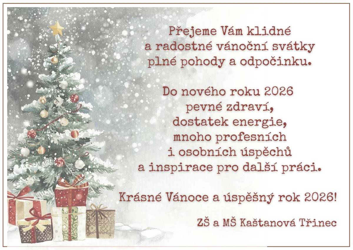 Přejeme Vám kouzelné Vánoce a úspěšný vstup do roku 2026.