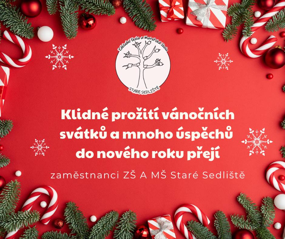 Vánoční přání přátelům naší školy.