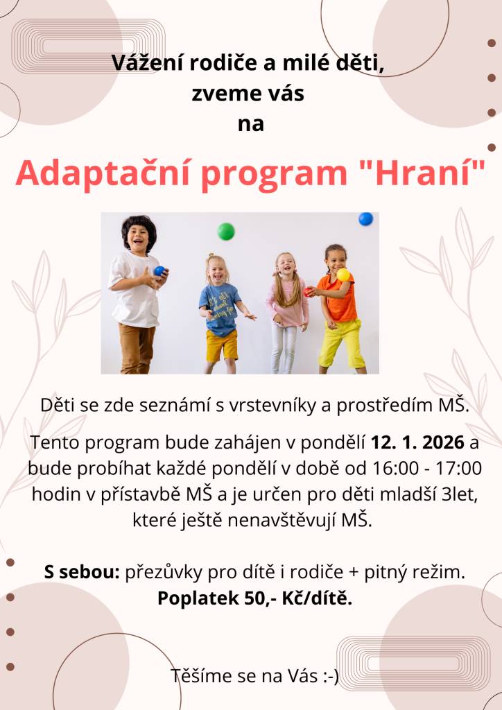 HRANÍ v MŠ od 12.1.2026