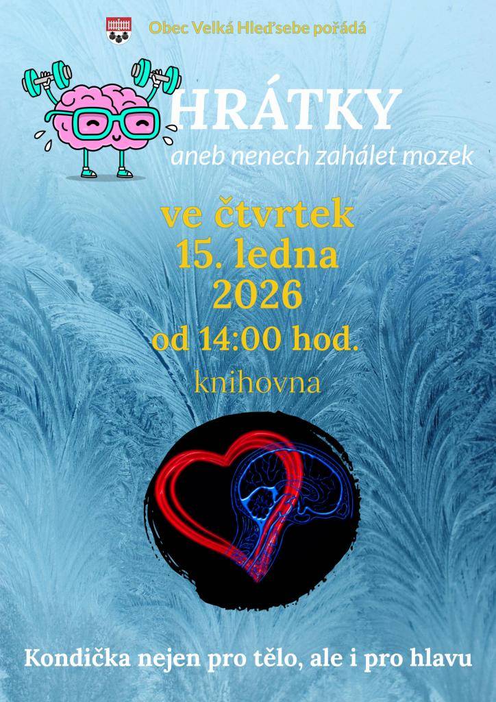 15. ledna 2026 od 14 hodin v obecní knihovně.