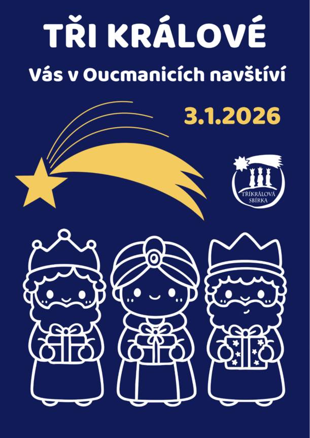 Tříkrálová sbírka proběhne v naší obci v sobotu 3. ledna v dopoledních hodinách.