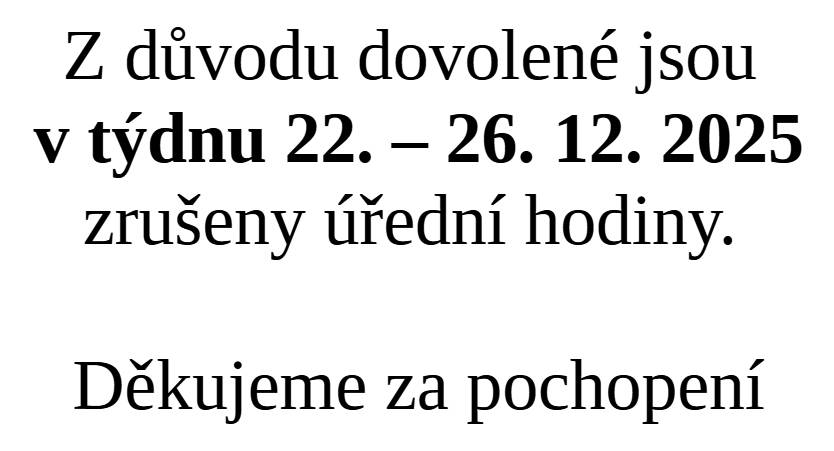 Zrušení úředních hodin během příštího týdne.