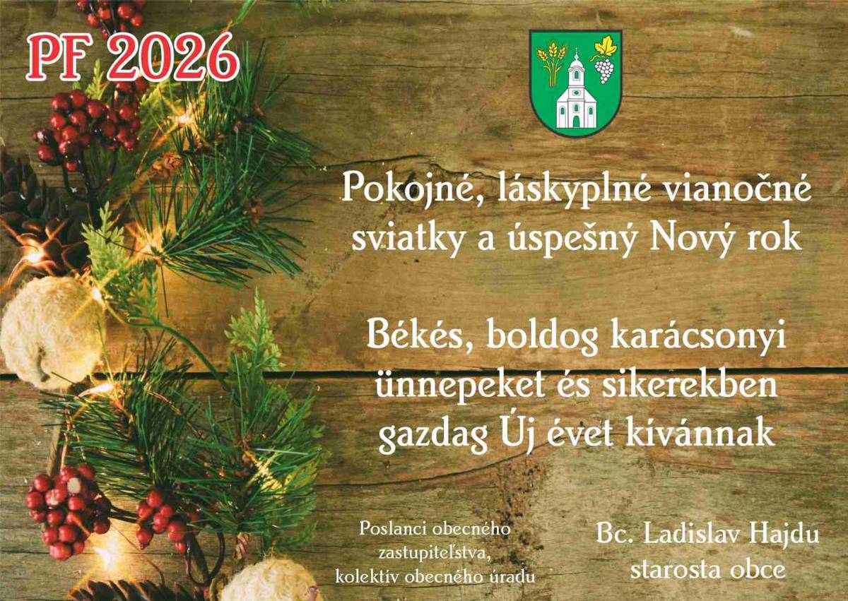 Vianočný pozdrav obce Pohranice  Pográny község karácsonyi üdvözlete