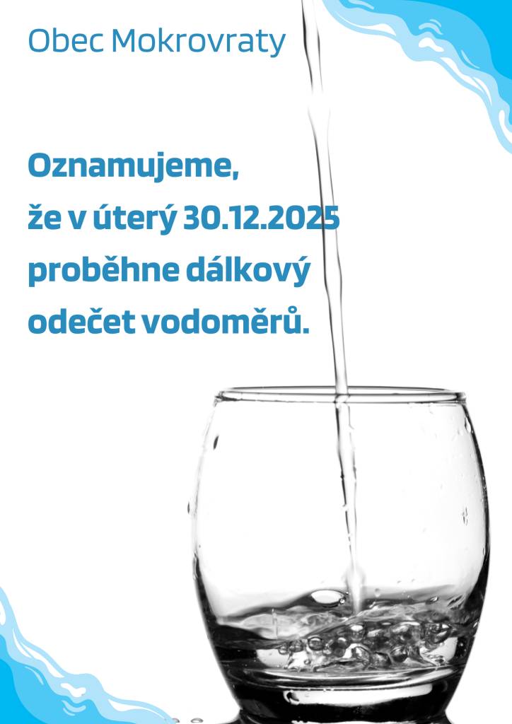 Dálkový odečet vodoměrů 30.12.2025
