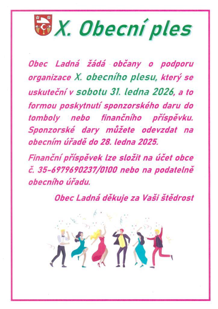 Ples se uskuteční 31. 1. 2026.