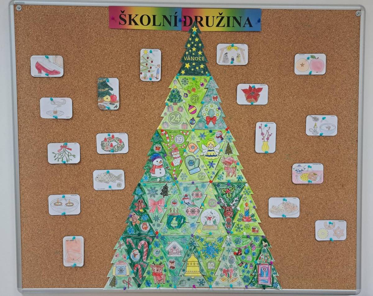 Prosinec byl v naší družině plný tvoření a těšení! Aby nám čekání na Ježíška rychleji utíkalo, četli jsme si příběhy o vánočních tradicích a zvycích. A také jsme si některé vyzkoušeli. Takové házení střevícem byla velká zábava.