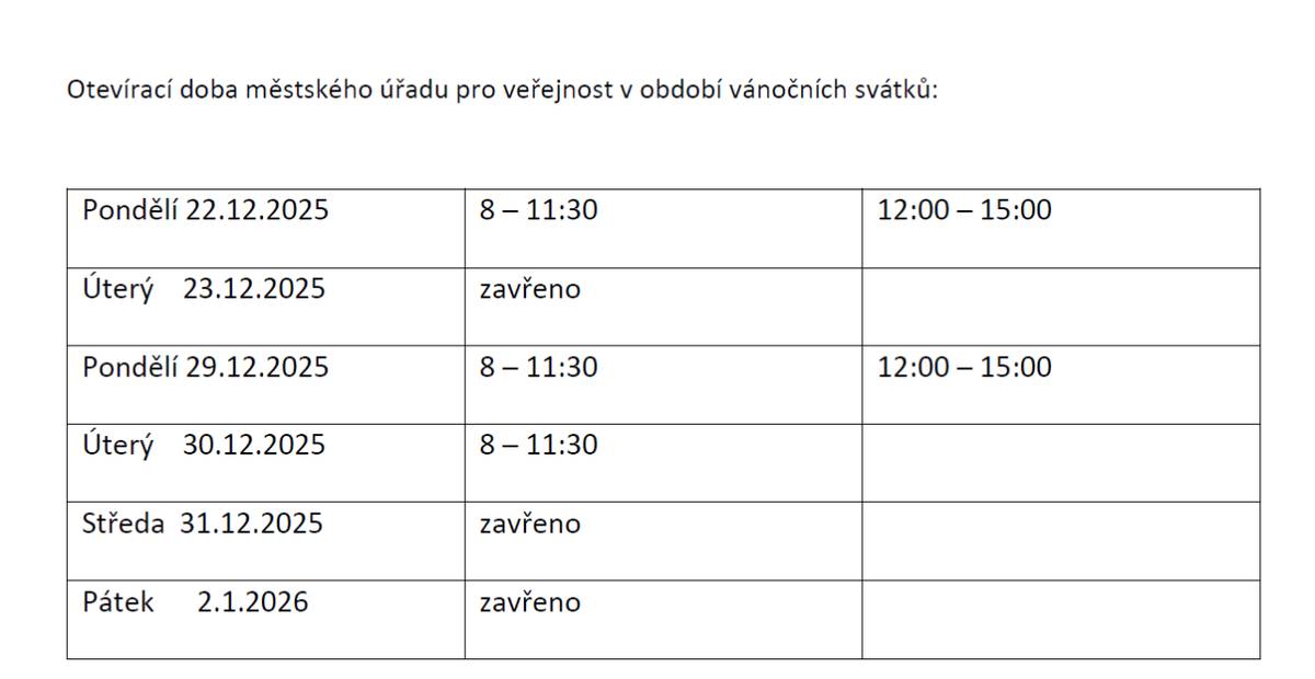 omezení úředních hodi