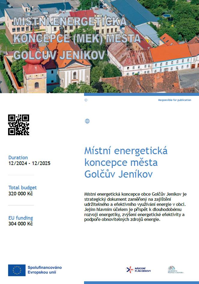 Evropská unie spolufinancovala místní energetickou koncepci města Golčův Jeníkov