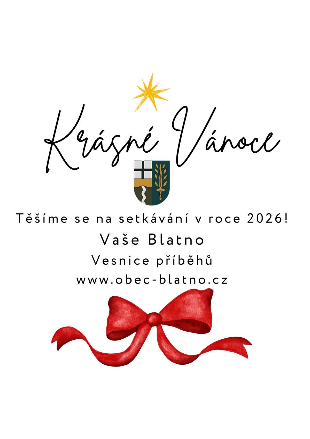Dobrý den, provoz obecního úřadu Blatno 22.12 - 2.1. zavřeno. Děkujeme za pochopení a všem přejeme klidné svátky. Vaše Blatno. info z Coopu: ještě máme pár Krtečků za výhodnou cenu i bez nasbíraných bodů.