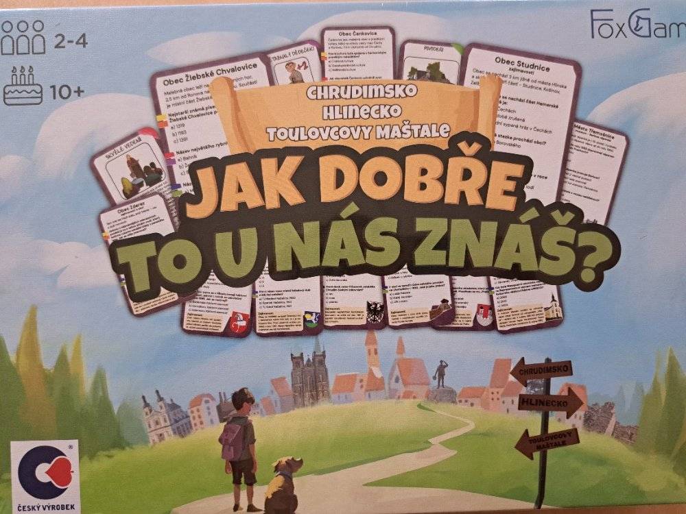 Letos jsme se zapojili do společného projektu v našem regionu a podíleli jsme se na vytváření deskové hry:"Chrudimsko,Hlinecko,Toulovcovy maštale:Jak dobře to u nás znáš?". Pokud máte rádi deskovky a chtěli byste mít zajímavosti našehou regionu v jedné krabici, máte možnost. Cena je 590Kč. K dispozici je omezený počet.