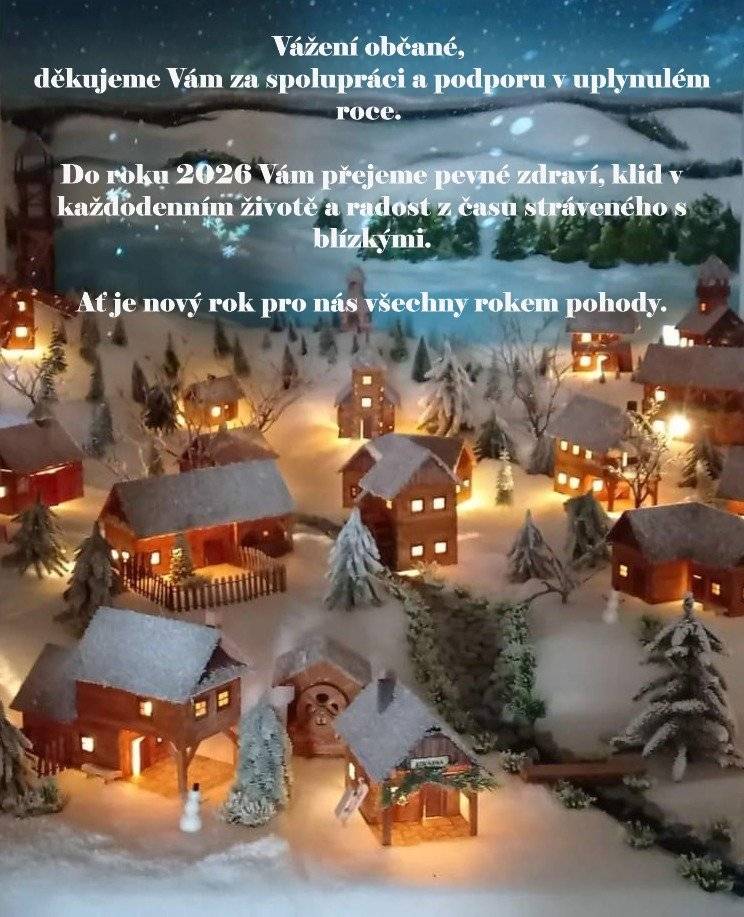 Vážení občané, děkujeme za Vaši podporu v roce 2025.