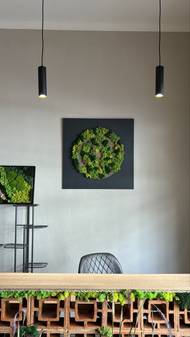 Mechový obraz v interiéru