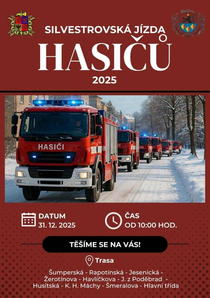 Silvestrovská jízda hasičů 2025