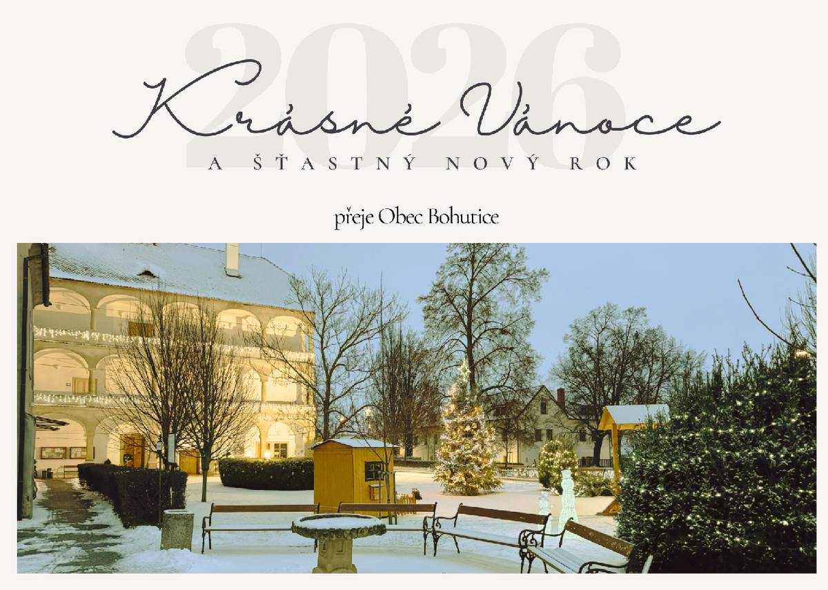 Přejeme Vám poklidné prožití vánočních svátků, hodně zdraví a úspěšný vstup do nového roku 2026.