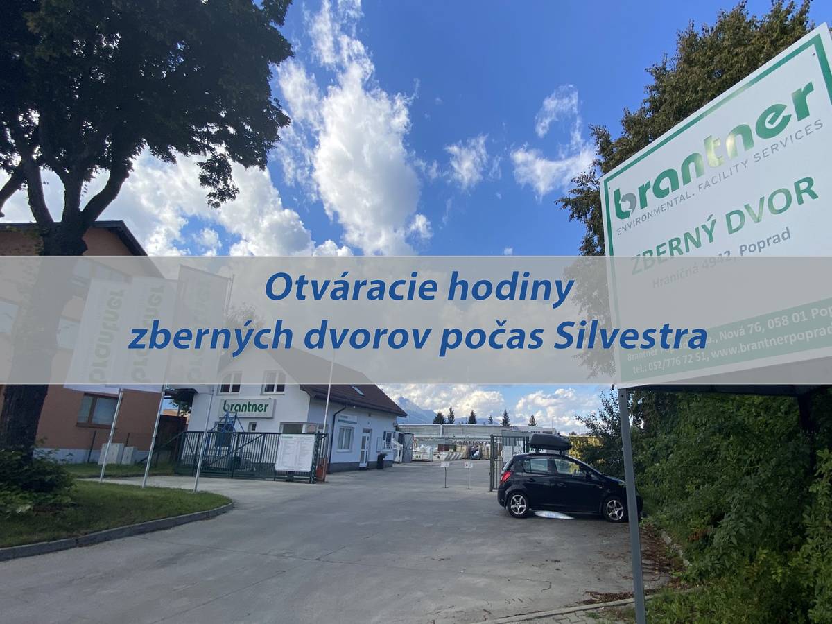 Dňa 31.12.2025  budú Zberné dvory na Ul. Hraničnej  a na Ul. L. Svobodu otvorené iba v čase od 07.00 hod. do 13.00 hod..