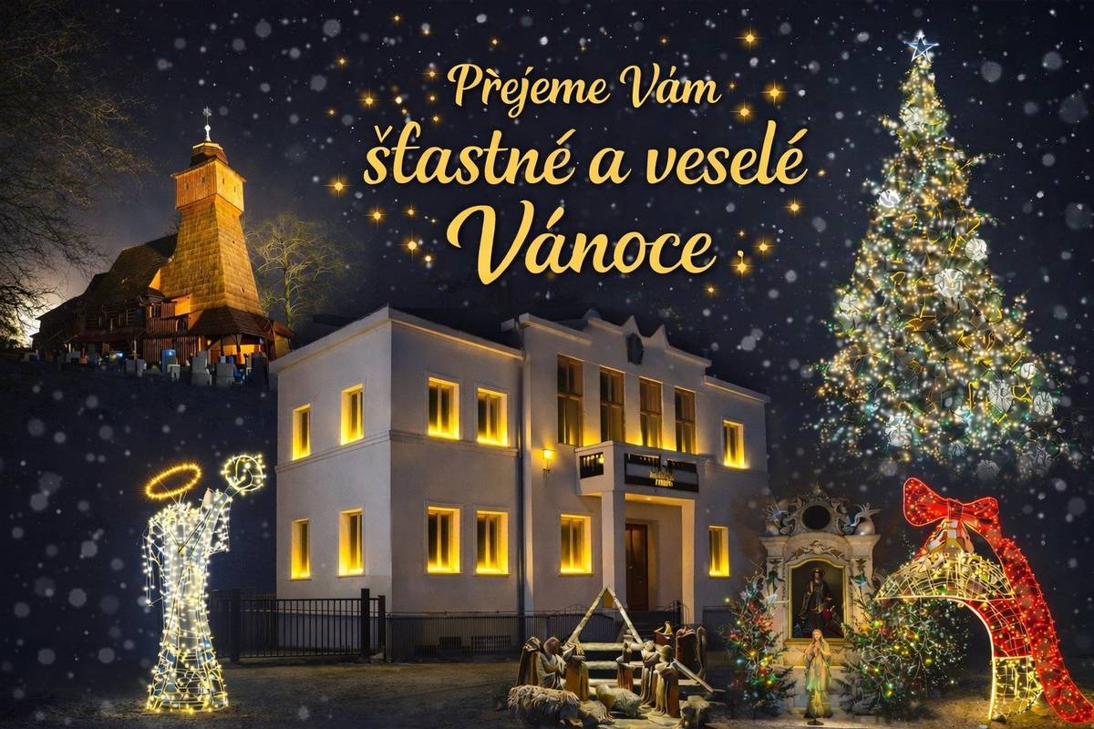 Vánoce jsou časem, kdy se svět na chvíli zpomalí, ulice se rozzáří světýlky ✨ a domovy naplní klid, teplo a naděje 🤍 Přejeme Vám, aby ty letošní byly plné pohody, radosti a hezkých chvil strávených s těmi, které máte nejraději 🎶👨👩👧👦  Ať Vám sváteční dny přinesou klid do srdce ❤️, úsměv na tváři 😊 a kouzlo Vánoc, na které se bude dlouho vzpomínat 🌟 Užijte si vánoční atmosféru, světlo svátečních večerů 🕯️ a kouzlo společných okamžiků 🎁✨  🎄✨ Přejeme Vám šťastné a veselé Vánoce ✨🎄