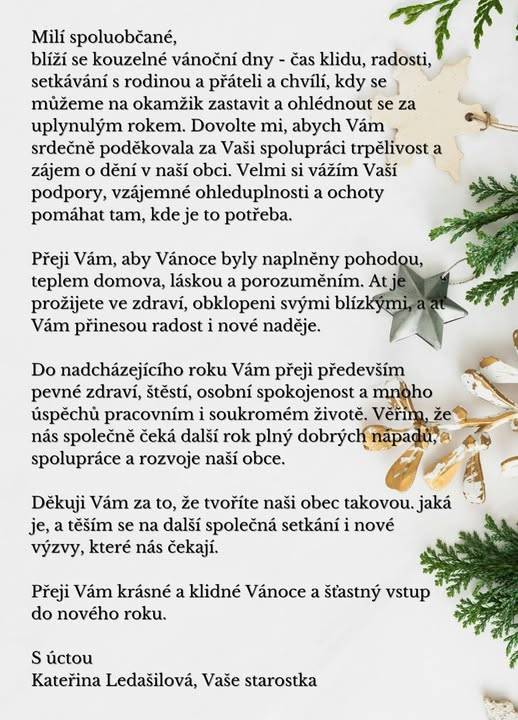 Vánoční přání 2025