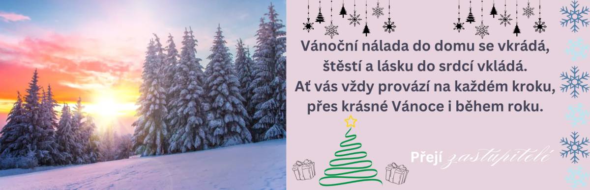 Vánoční období přináší do našich domovů jedinečnou atmosféru a radost. Přejeme všem obyvatelům, aby vás provázelo štěstí a láska nejen během krásných Vánoc, ale i v průběhu celého roku.