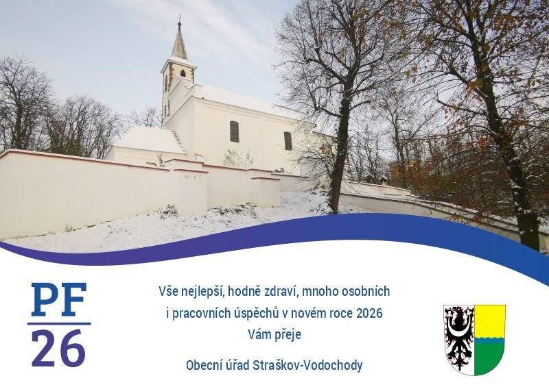 Obec Straškov – Vodochody Vám přeje krásné Vánoce a hodně štěstí, zdraví a lásky do Nového roku.