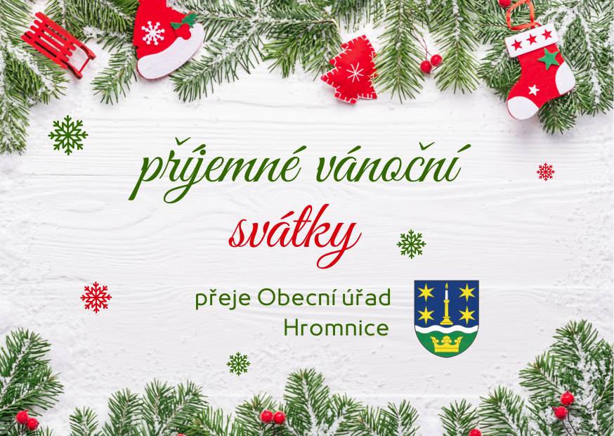 Příjemné prožití vánočních svátků, hodně štěstí, zdraví v novém roce přeje starosta obce Milan Brož