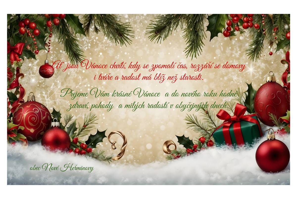 Přání obce Nové Heřminovy  pro všechny občany.